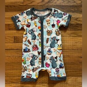 Showstoppers Bamboo 3/6 Ratatouille Disney Snacks shortie Romper